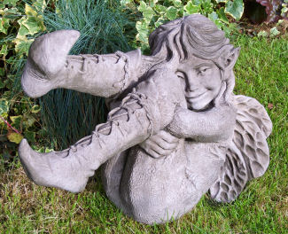 Faith playful fairy statue for the garden